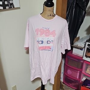Bella Canvas Light Pink 1984 Graphic Tee